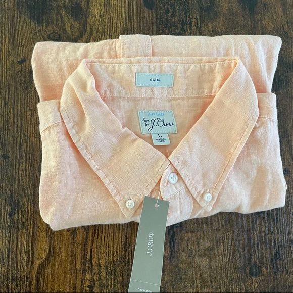 Sold!Jcrew McNutt garment-dyed Irish linen shirt - Picture 8 of 9